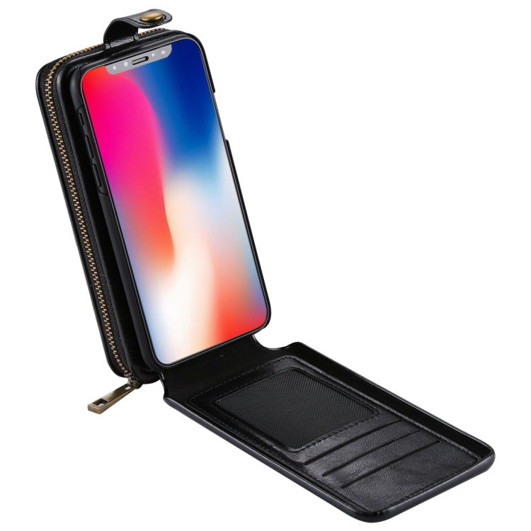 For iPhone X / XS Wallet Style Retro Cowhide Texture Vertical Flip PU Case with Card Slots & Wallet & Photo Frame