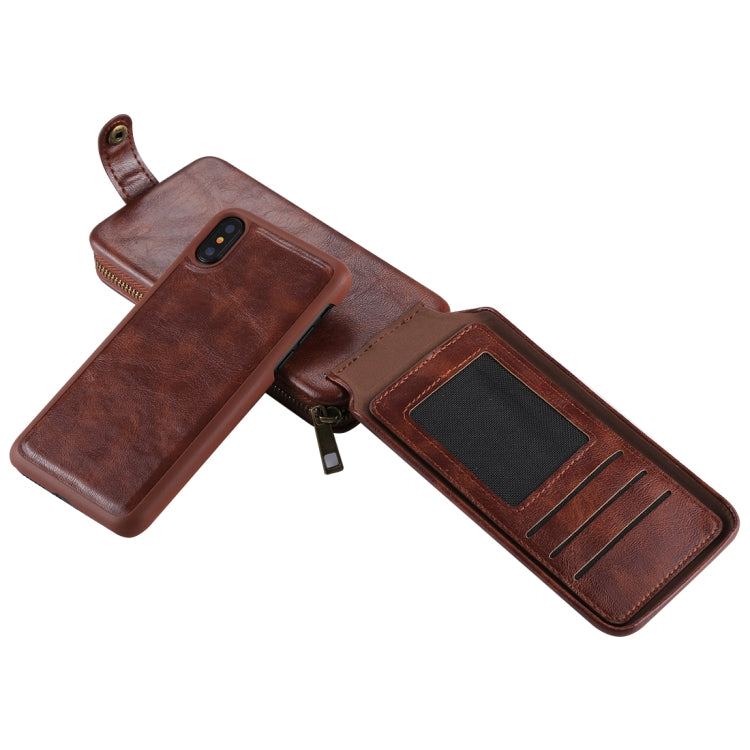 For iPhone X / XS Wallet Style Retro Cowhide Texture Vertical Flip PU Case with Card Slots & Wallet & Photo Frame