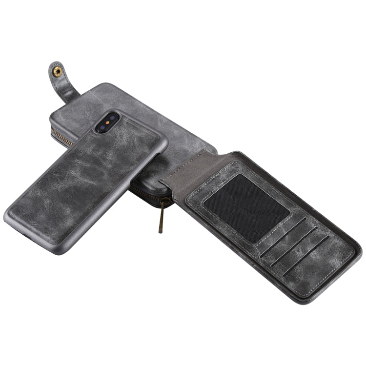 For iPhone X / XS Wallet Style Retro Cowhide Texture Vertical Flip PU Case with Card Slots & Wallet & Photo Frame