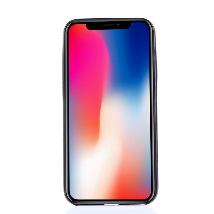 For iPhone X / XS Drop-proof PU Protective Case Back Cover