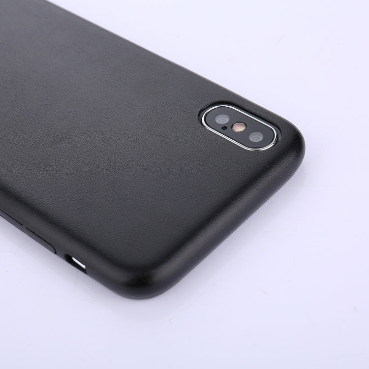 For iPhone X / XS Drop-proof PU Protective Case Back Cover