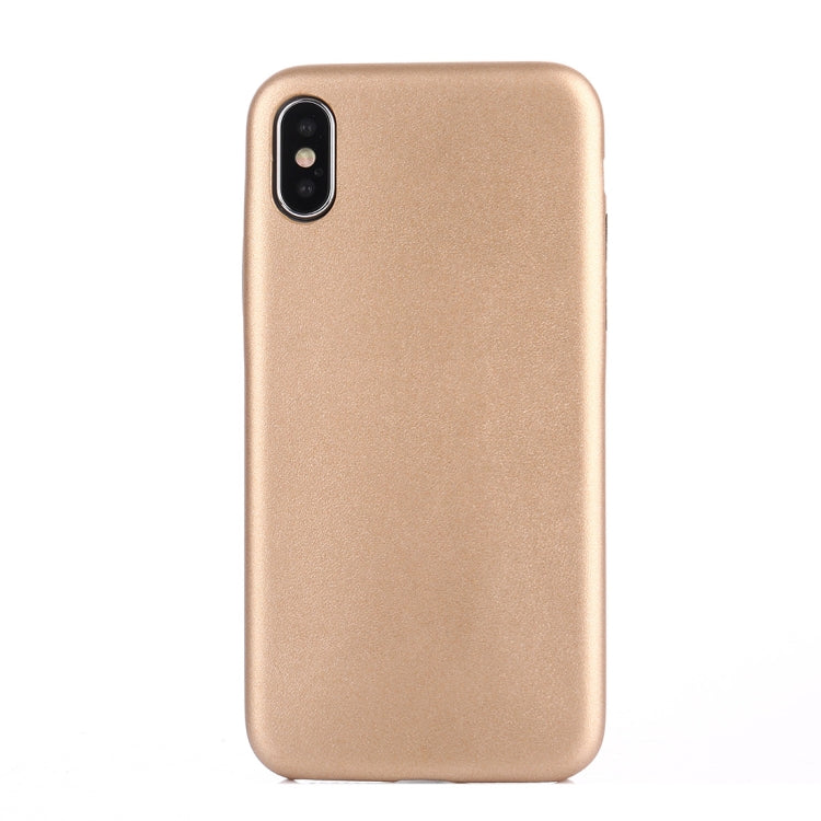 For iPhone X / XS Drop-proof PU Protective Case Back Cover