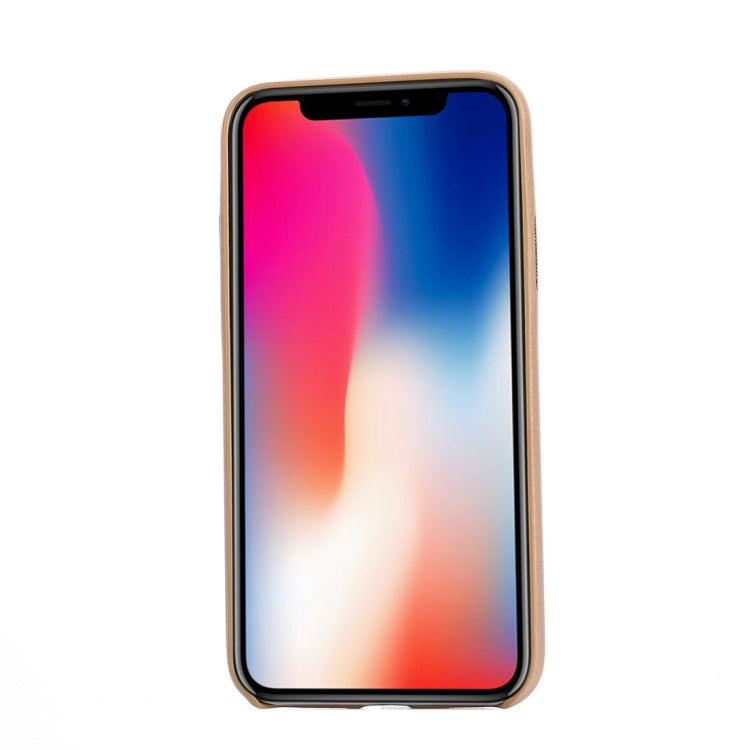 For iPhone X / XS Drop-proof PU Protective Case Back Cover