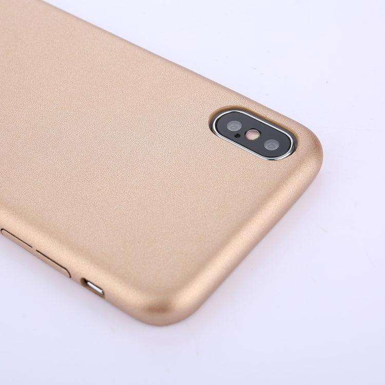 For iPhone X / XS Drop-proof PU Protective Case Back Cover