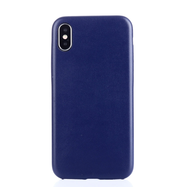 For iPhone X / XS Drop-proof PU Protective Case Back Cover