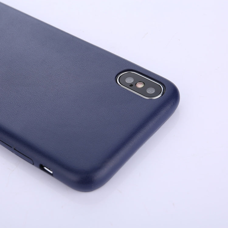 For iPhone X / XS Drop-proof PU Protective Case Back Cover
