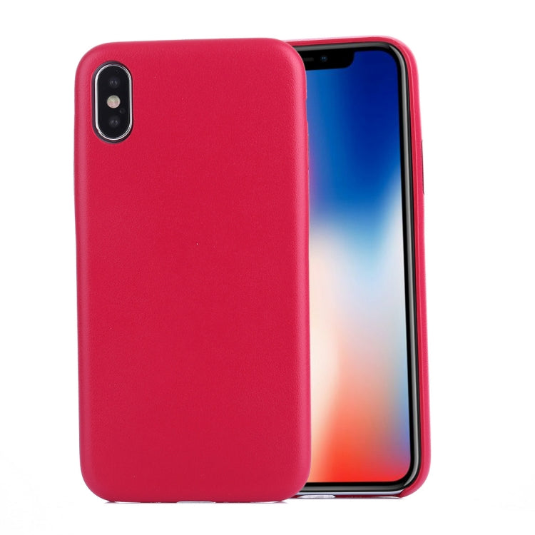 For iPhone X / XS Drop-proof PU Protective Case Back Cover