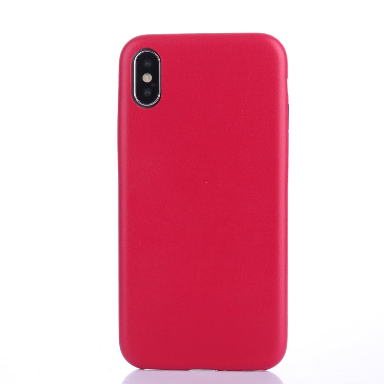 For iPhone X / XS Drop-proof PU Protective Case Back Cover