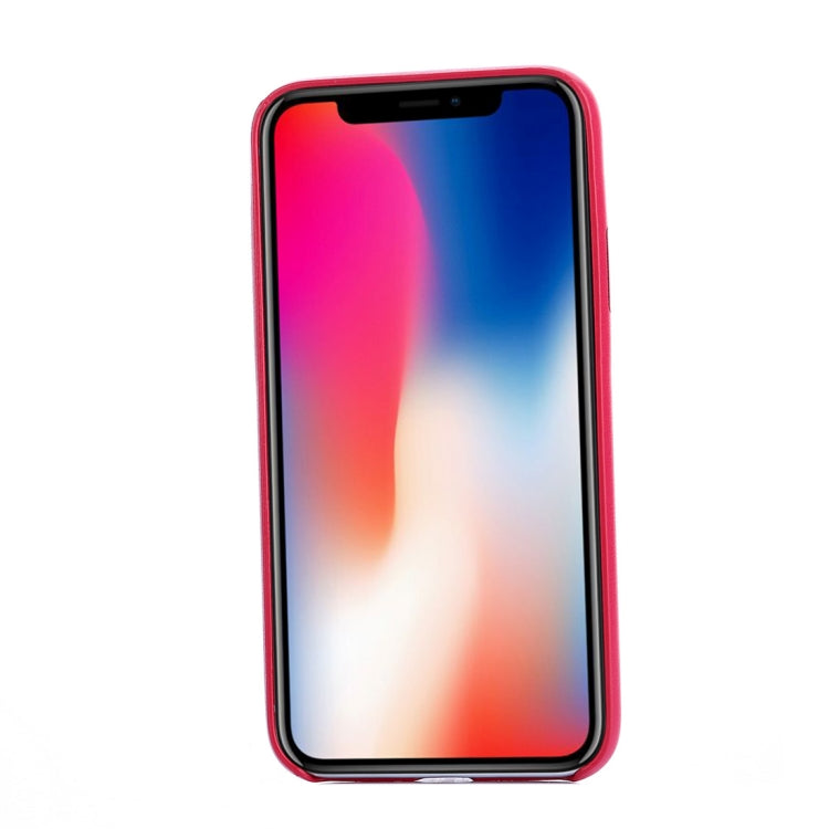 For iPhone X / XS Drop-proof PU Protective Case Back Cover