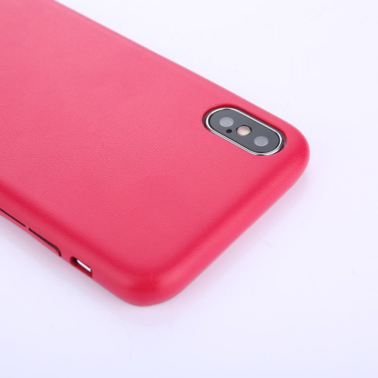 For iPhone X / XS Drop-proof PU Protective Case Back Cover