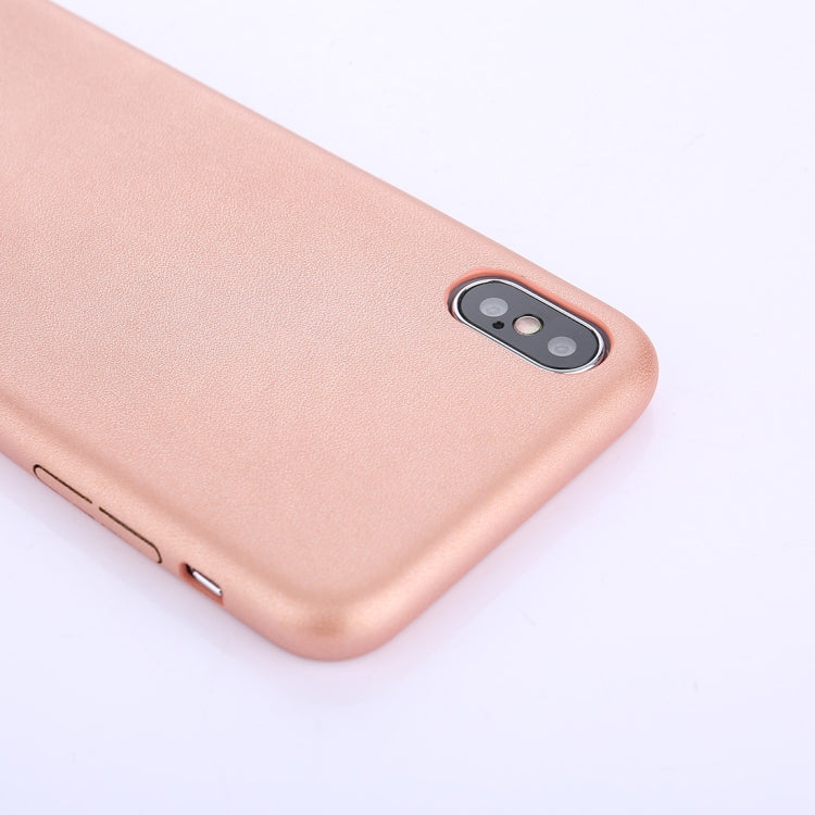 For iPhone X / XS Drop-proof PU Protective Case Back Cover