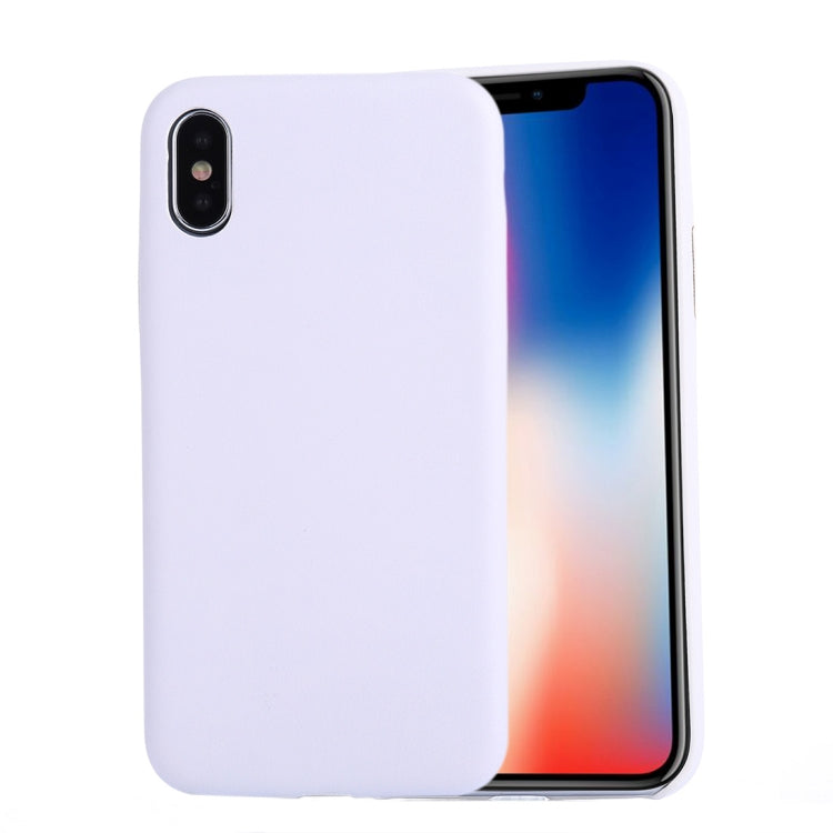 For iPhone X / XS Drop-proof PU Protective Case Back Cover