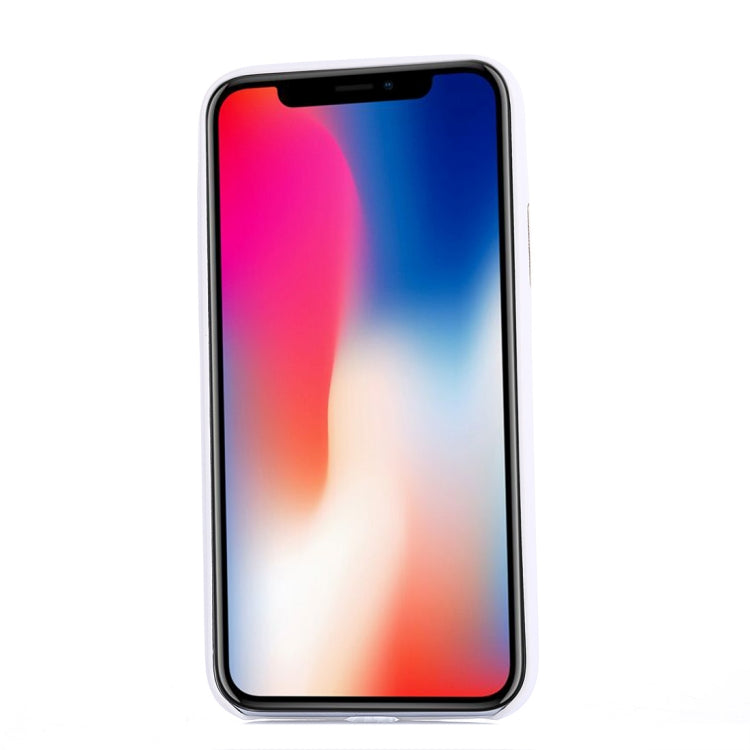 For iPhone X / XS Drop-proof PU Protective Case Back Cover