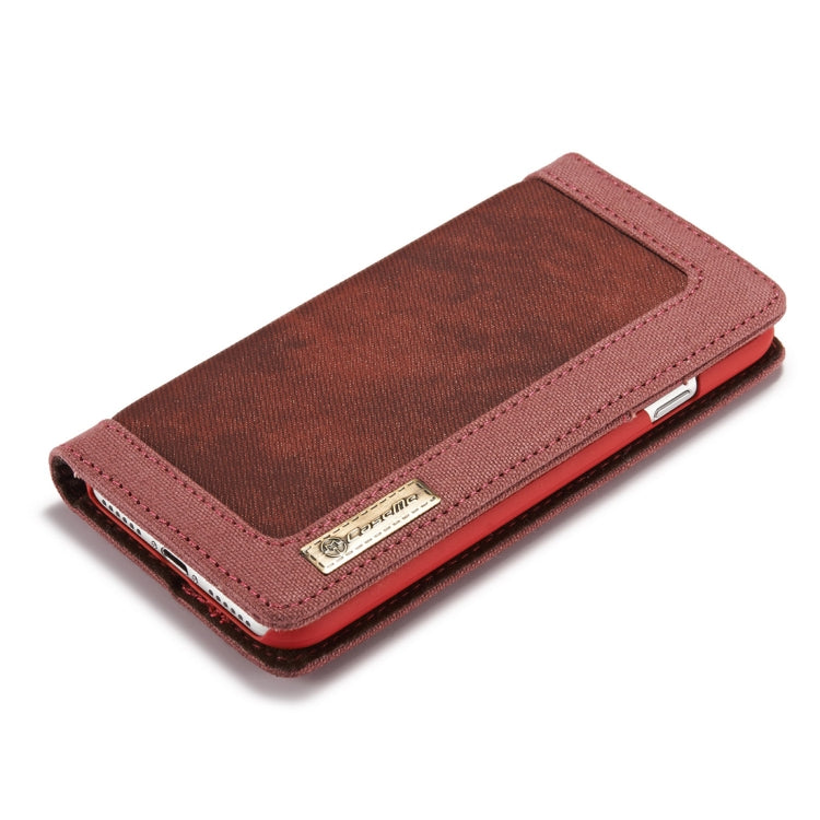 For iPhone X / XS CaseMe Denim + Canvas + PC Material Horizontal Flip Leather Case with Card Slot & Holder & Wallet & Photo Frame