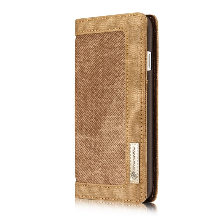 For iPhone X / XS CaseMe Denim + Canvas + PC Material Horizontal Flip Leather Case with Card Slot & Holder & Wallet & Photo Frame
