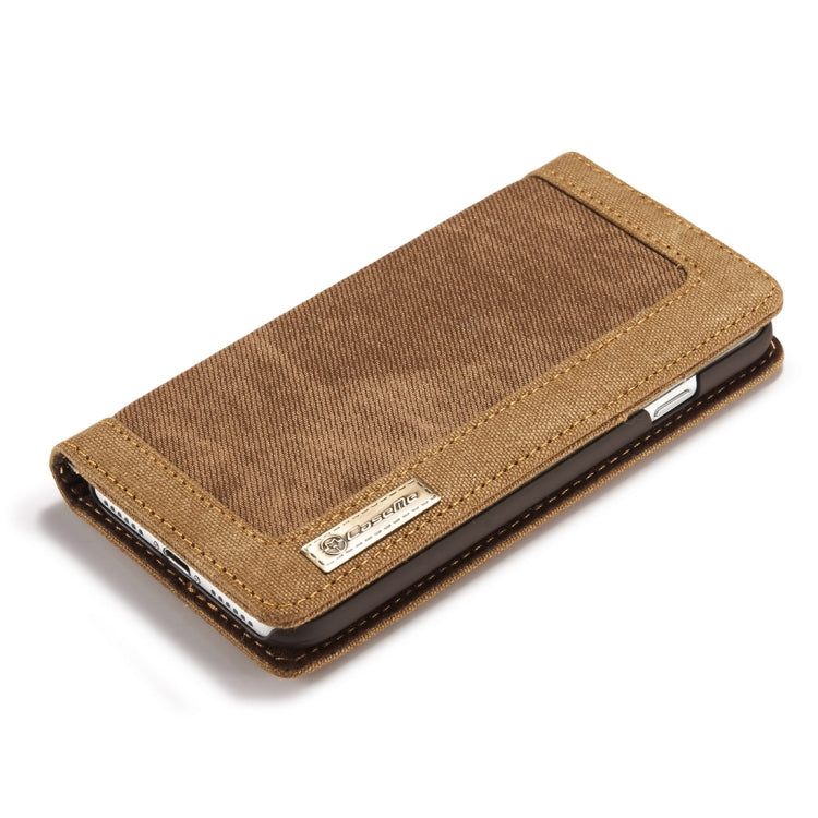 For iPhone X / XS CaseMe Denim + Canvas + PC Material Horizontal Flip Leather Case with Card Slot & Holder & Wallet & Photo Frame