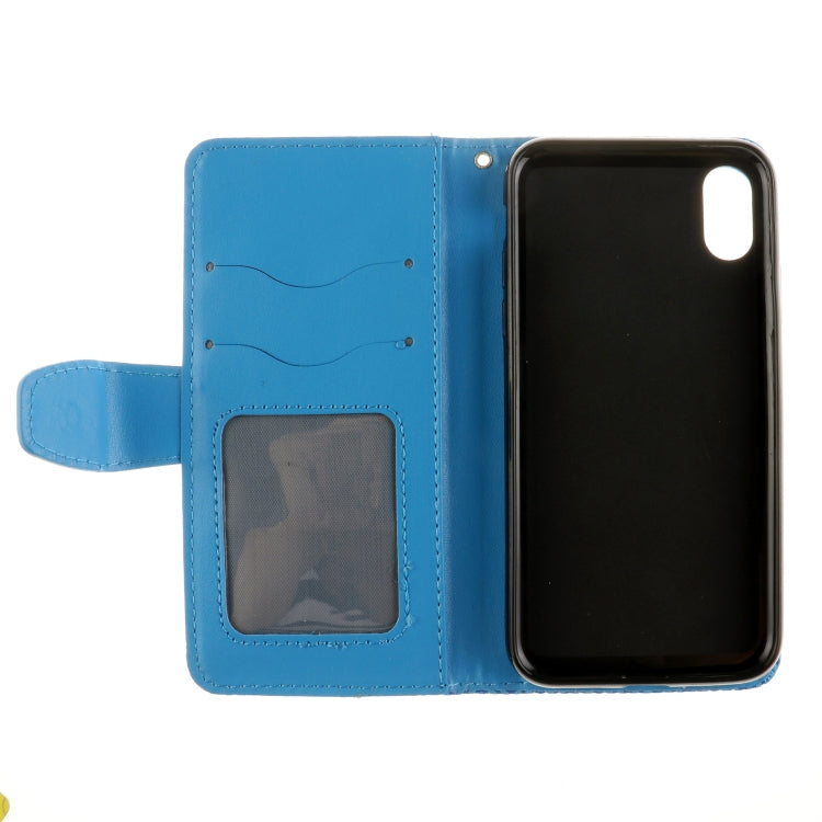 For iPhone X / XS Embossment Mandala Pattern Horizontal Flip Leather Case with Holder & Card Slots & Wallet & Lanyard