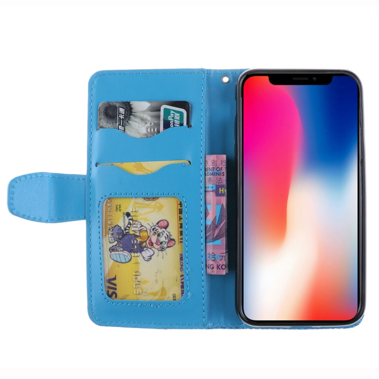 For iPhone X / XS Embossment Mandala Pattern Horizontal Flip Leather Case with Holder & Card Slots & Wallet & Lanyard