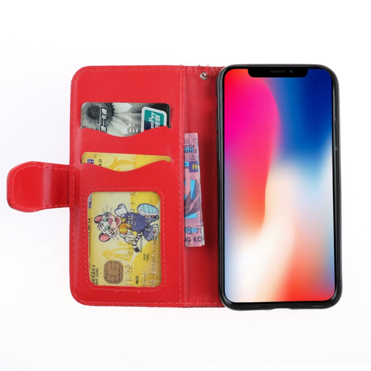 For iPhone X / XS Embossment Mandala Pattern Horizontal Flip Leather Case with Holder & Card Slots & Wallet & Lanyard
