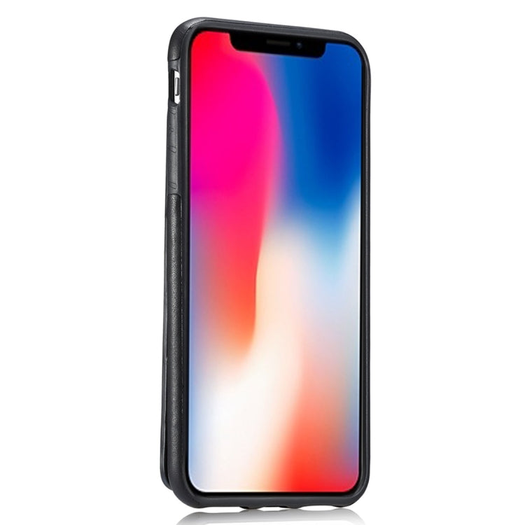 For iPhone X / XS Retro PU Leather Texture Vertical Flip Protective Leather Case with Card Slots & Wallet & Photo Frame