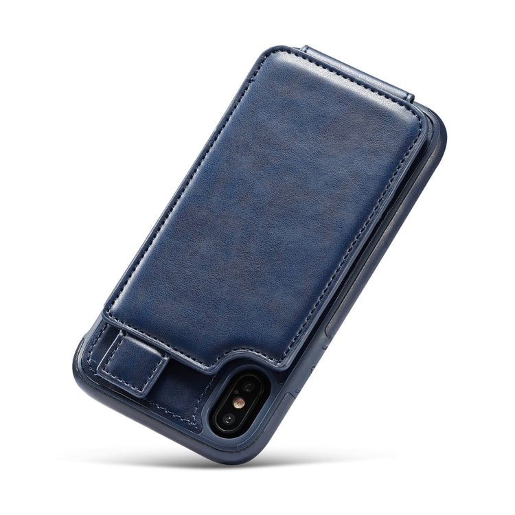For iPhone X / XS Retro PU Leather Texture Vertical Flip Protective Leather Case with Card Slots & Wallet & Photo Frame