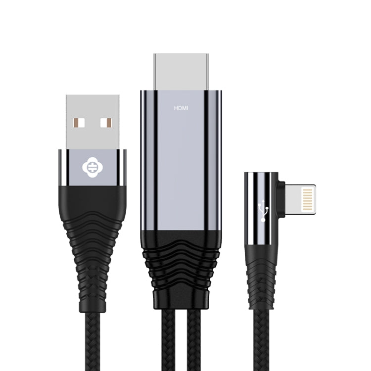 TOTUDESIGN Time Series 2.4A HD 4K 8 Pin to HDMI TV AV Cable Adapter Converter,  For iPhone XR / iPhone XS MAX / iPhone X & XS / iPhone 8 & 8 Plus / iPhone 7 & 7 Plus / iPhone 6 & 6s & 6 Plus & 6s Plus / iPad