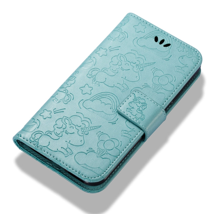 For iPhone X / XS Embossed Horse Cloud Print Horizontal Flip Leather Case with Holder & Card Slots & Wallet & Lanyard