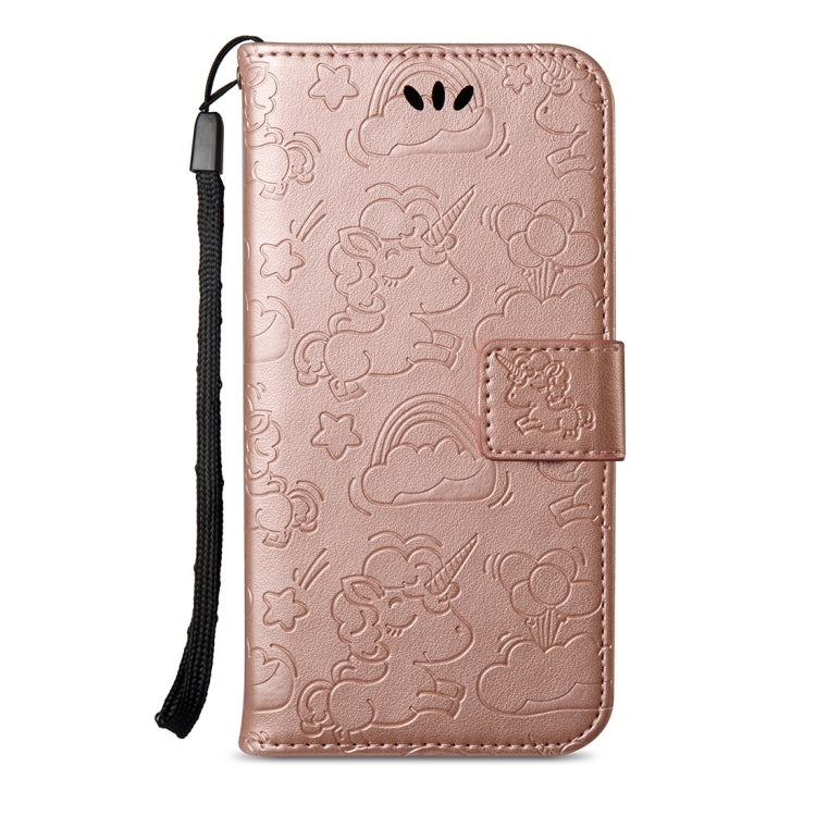 For iPhone X / XS Embossed Horse Cloud Print Horizontal Flip Leather Case with Holder & Card Slots & Wallet & Lanyard