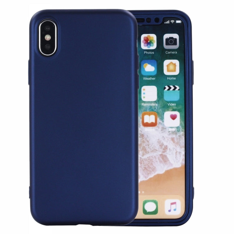 For iPhone X / XS 360 Degrees Full Coverage TPU Protective Case Back Cover