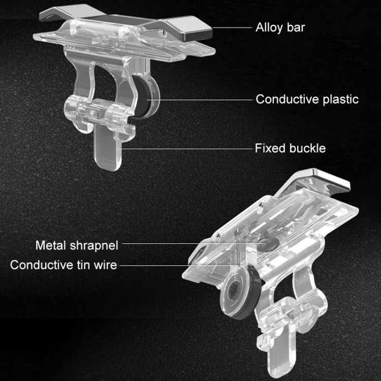 E9 Alloy Press Eat Chicken Mobile Phone Trigger Shooting Controller Button Handle (Silver)
