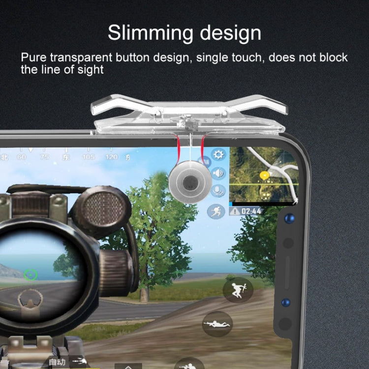 E9 Alloy Press Eat Chicken Mobile Phone Trigger Shooting Controller Button Handle (Silver)