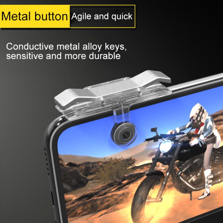 E9 Alloy Press Eat Chicken Mobile Phone Trigger Shooting Controller Button Handle (Silver)