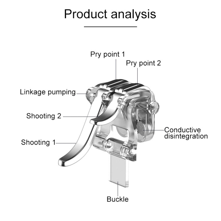 W6 Double Press Eat Chicken Mobile Phone Trigger Shooting Controller Button Handle