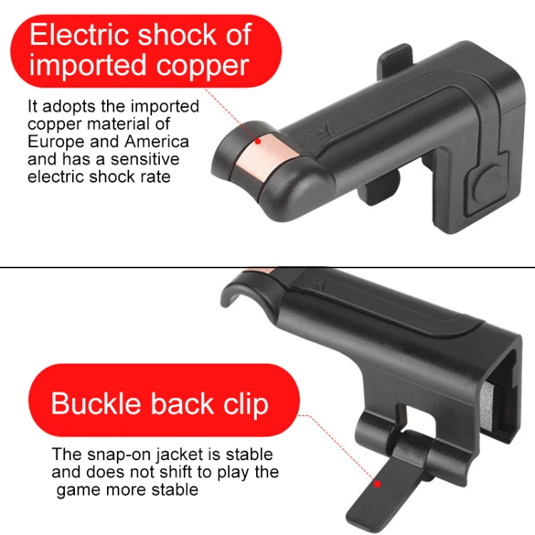 L7 Touch Control Eat Chicken Mobile Phone Trigger Shooting Controller Button Handle (Black)