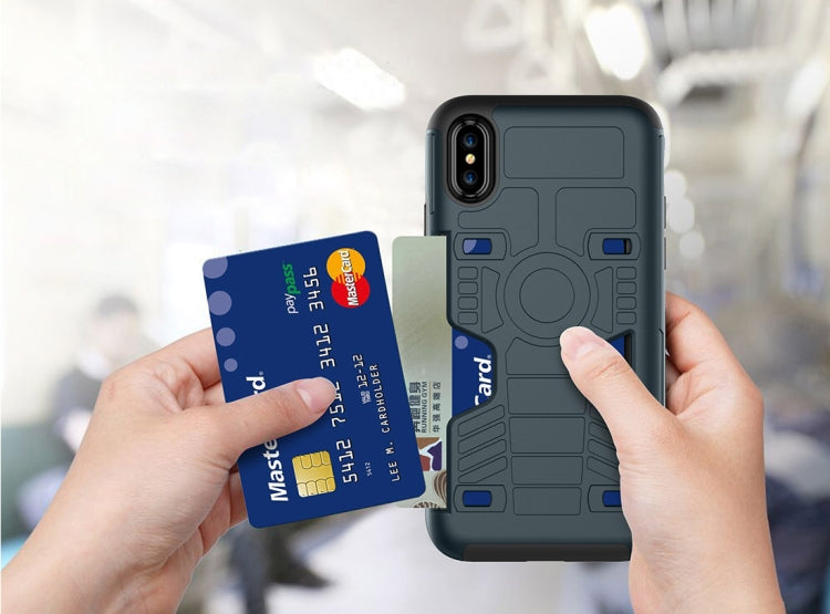 For iPhone X / XS Boxing Champion Shock-resistant TPU + PC Combination Case with Card Slot