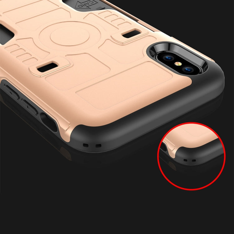 For iPhone X / XS Boxing Champion Shock-resistant TPU + PC Combination Case with Card Slot