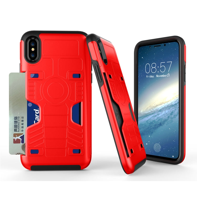 For iPhone X / XS Boxing Champion Shock-resistant TPU + PC Combination Case with Card Slot