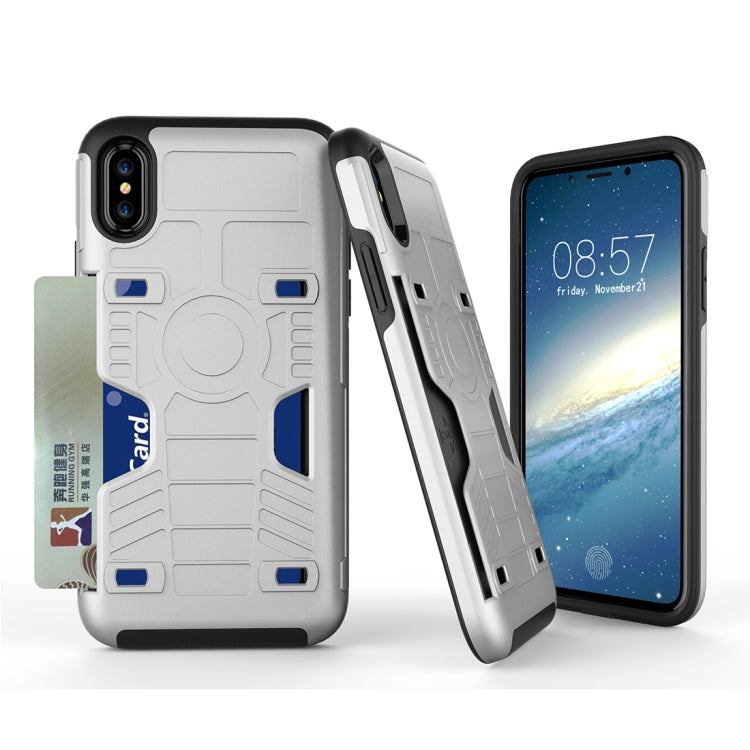 For iPhone X / XS Boxing Champion Shock-resistant TPU + PC Combination Case with Card Slot