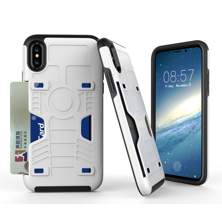 For iPhone X / XS Boxing Champion Shock-resistant TPU + PC Combination Case with Card Slot