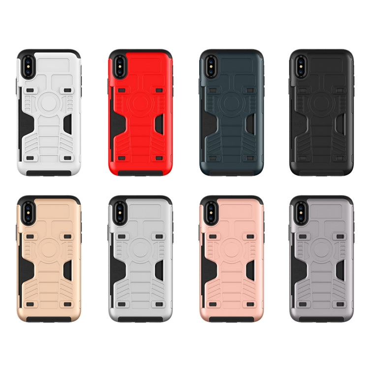 For iPhone X / XS Boxing Champion Shock-resistant TPU + PC Combination Case with Card Slot