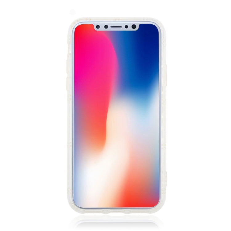 For iPhone X / XS Anti-Gravity Nano-suction Technology Sticky Selfie Glitter Sequins Pattern TPU Protective Case(Gold)