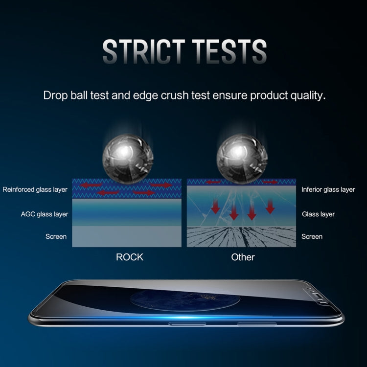 ROCK for iPhone X 9H Hardness 0.26mm 4D Curved Edge Tempered Glass Screen Protector
