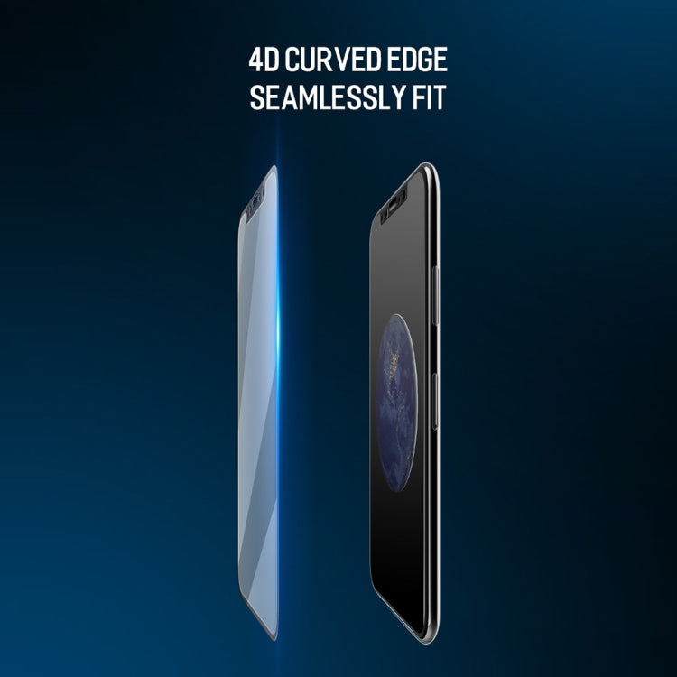 ROCK for iPhone X 9H Hardness 0.26mm 4D Curved Edge Tempered Glass Screen Protector