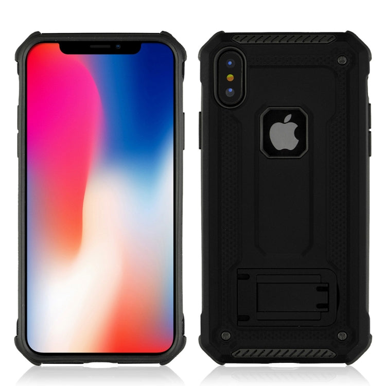 For iPhone X / XS Ultra-thin Shockproof TPU + PC Protective Back Case with Holder