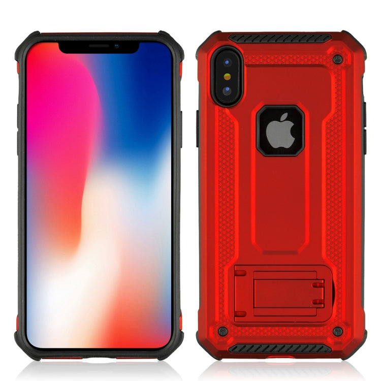 For iPhone X / XS Ultra-thin Shockproof TPU + PC Protective Back Case with Holder