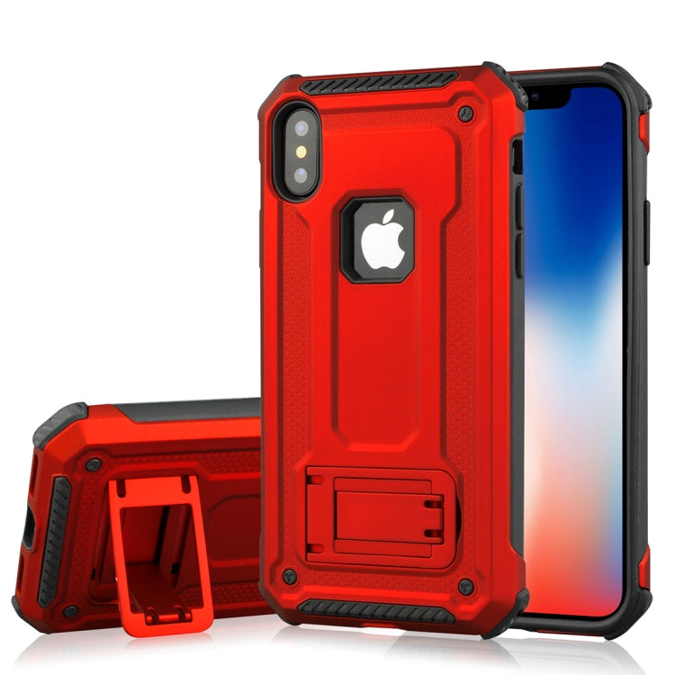 For iPhone X / XS Ultra-thin Shockproof TPU + PC Protective Back Case with Holder