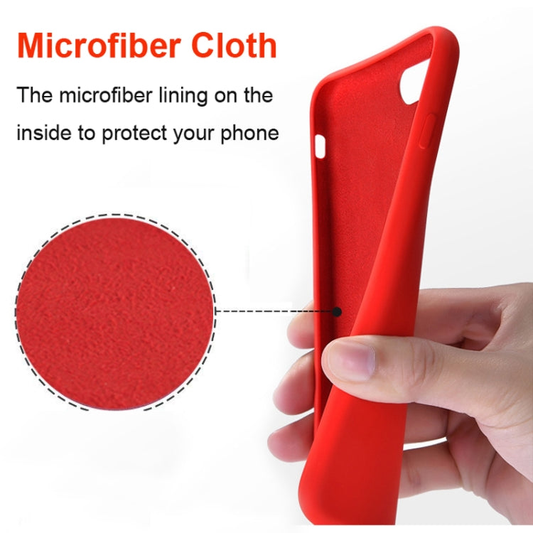For iPhone X / XS Pure Color Liquid Silicone + PC Dropproof Protective Back Cover Case
