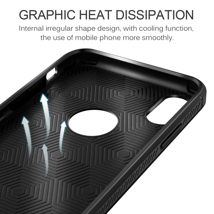 For iPhone X / XS Lenuo Litchi Texture Full Coverage PU Leather + TPU Protective Back Cover Case