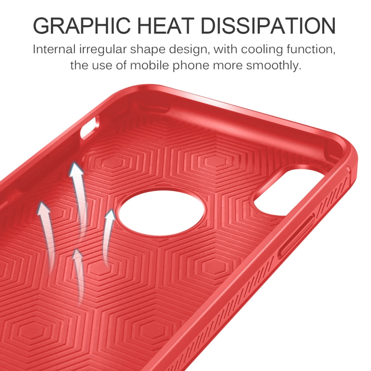 For iPhone X / XS Lenuo Litchi Texture Full Coverage PU Leather + TPU Protective Back Cover Case