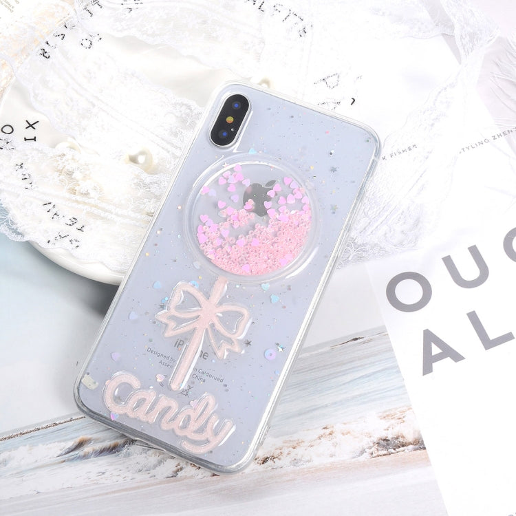 For iPhone X / XS Fashion Cute Lollipop Pattern TPU Protective Back Cover Case